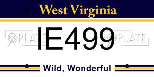 IE499 West Virginia License Plate