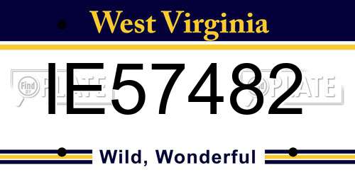 IE57482 West Virginia License Plate
