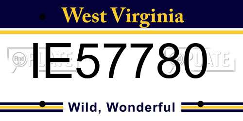 IE57780 West Virginia License Plate