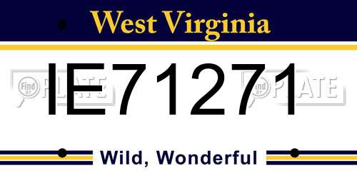 IE71271 West Virginia License Plate