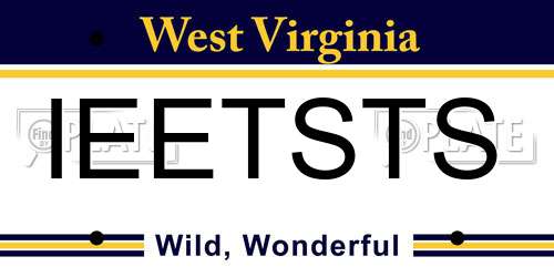 IEETSTS West Virginia License Plate