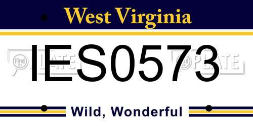 IES0573 West Virginia License Plate