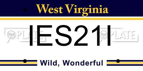 IES21I West Virginia License Plate
