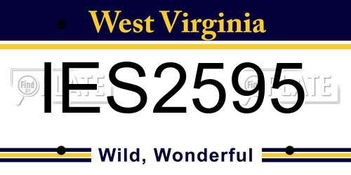 IES2595 West Virginia License Plate