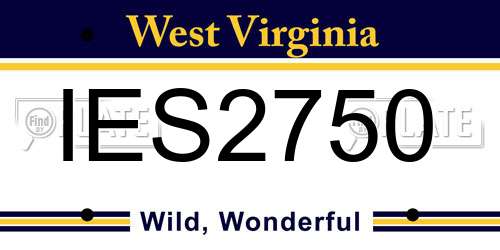 IES2750 West Virginia License Plate