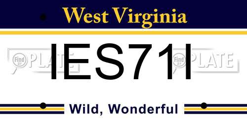 IES71I West Virginia License Plate