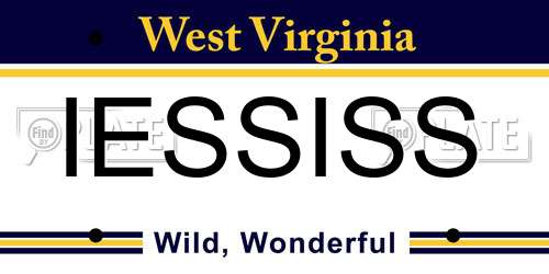 IESSISS West Virginia License Plate