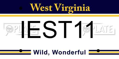 IEST11 West Virginia License Plate