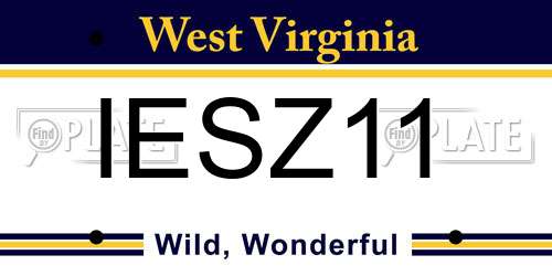 IESZ11 West Virginia License Plate