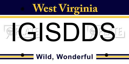 IGISDDS West Virginia License Plate