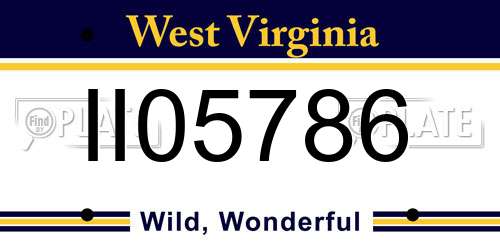 II05786 West Virginia License Plate