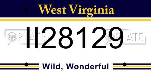 II28129 West Virginia License Plate