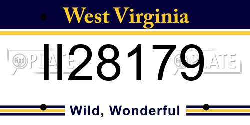 II28179 West Virginia License Plate