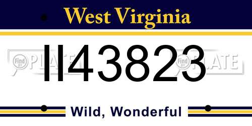 II43823 West Virginia License Plate