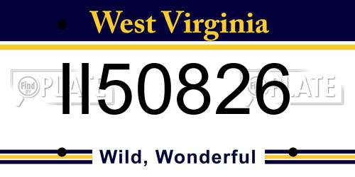 II50826 West Virginia License Plate