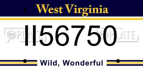 II56750 West Virginia License Plate