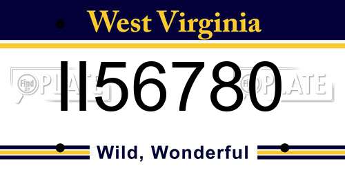 II56780 West Virginia License Plate
