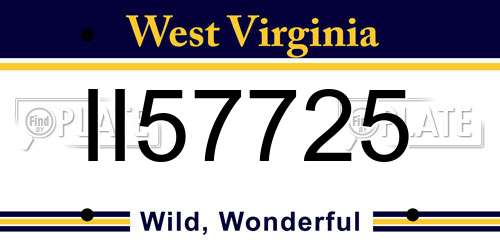 II57725 West Virginia License Plate