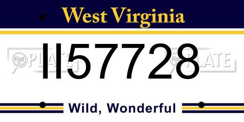II57728 West Virginia License Plate