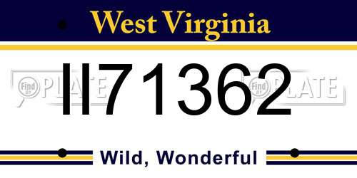 II71362 West Virginia License Plate