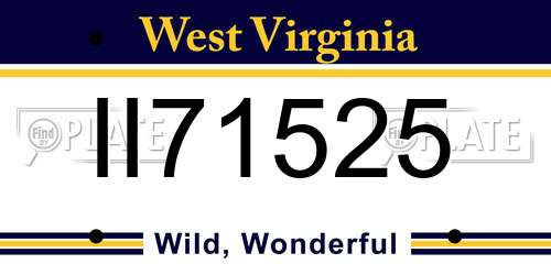 II71525 West Virginia License Plate