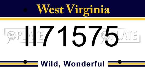 II71575 West Virginia License Plate