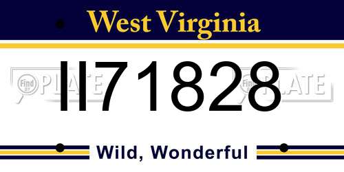 II71828 West Virginia License Plate