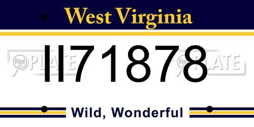 II71878 West Virginia License Plate