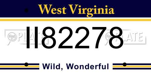 II82278 West Virginia License Plate