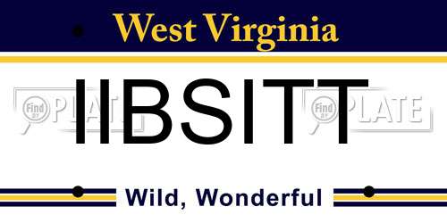 IIBSITT West Virginia License Plate