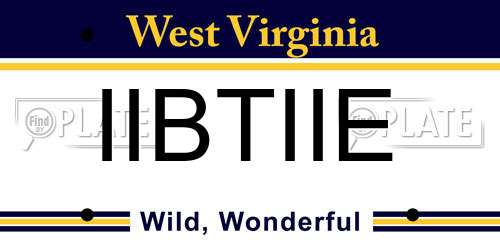 IIBTIIE West Virginia License Plate