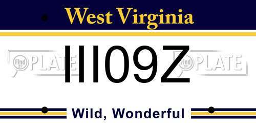 III09Z West Virginia License Plate