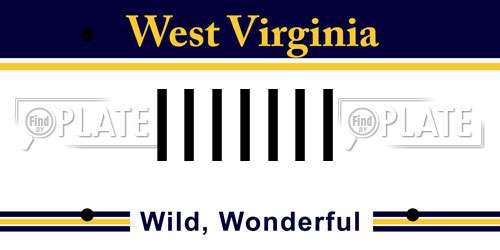 IIIIIII West Virginia License Plate