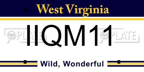 IIQM11 West Virginia License Plate