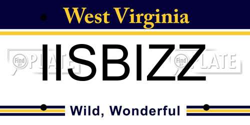 IISBIZZ West Virginia License Plate