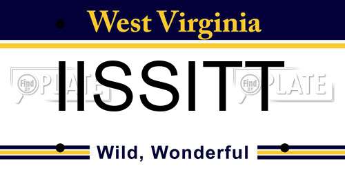 IISSITT West Virginia License Plate