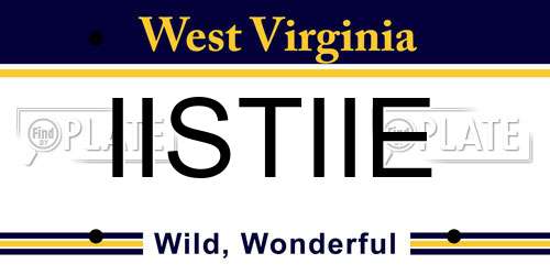 IISTIIE West Virginia License Plate