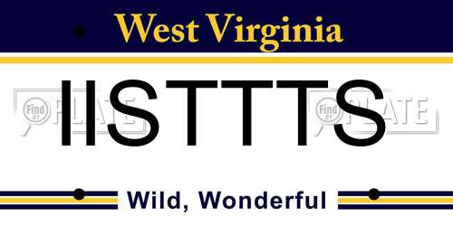 IISTTTS West Virginia License Plate