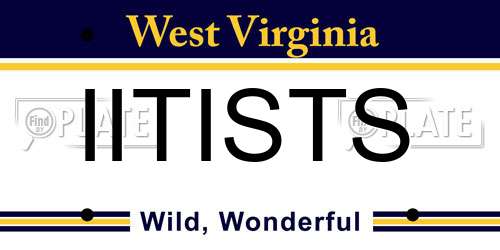 IITISTS West Virginia License Plate