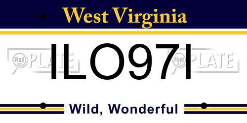 ILO97I West Virginia License Plate