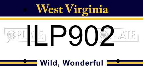 ILP902 West Virginia License Plate