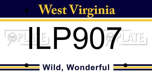 ILP907 West Virginia License Plate