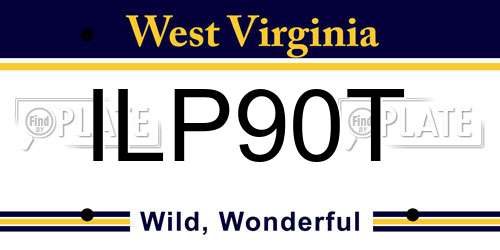 ILP90T West Virginia License Plate