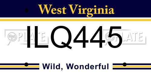 ILQ445 West Virginia License Plate