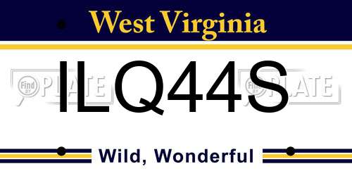 ILQ44S West Virginia License Plate