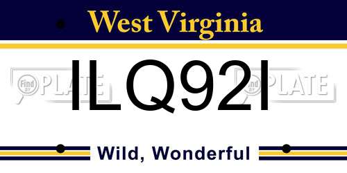 ILQ92I West Virginia License Plate