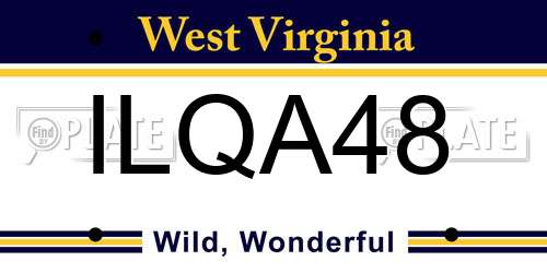 ILQA48 West Virginia License Plate