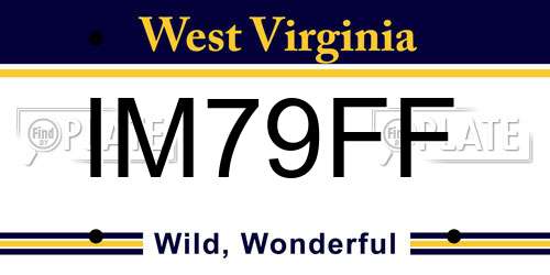 IM79FF West Virginia License Plate