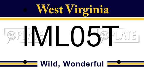 IML05T West Virginia License Plate