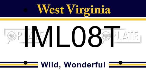 IML08T West Virginia License Plate